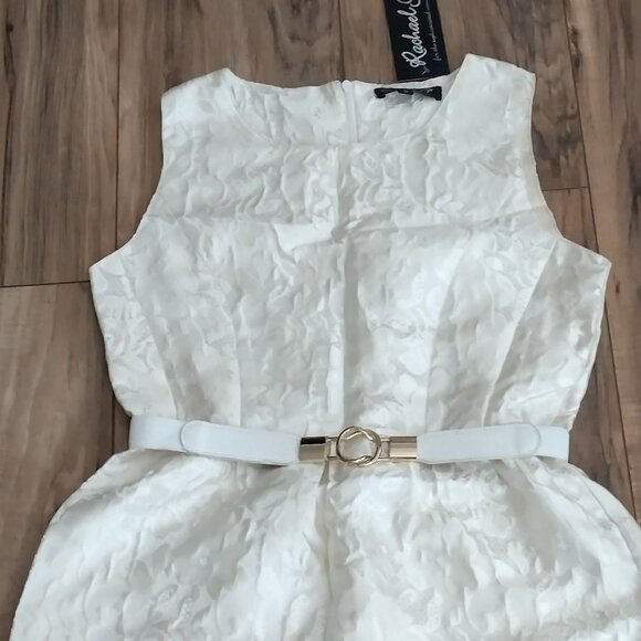 Rachael G. Beige Printed Dress, Size M - Picture 5 of 16